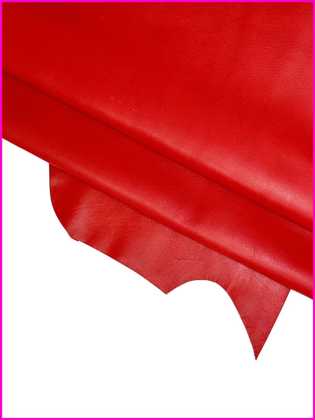 Red SOFT leather hide, semi glossy nappa calfskin, solid color cowhide with light natural grain, 0.7 - 0.9 mm B16450-TU La Garzarara