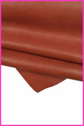 Red soft grain leather skin, naturale grained grainy cowhide, distressed vintage cow hide B16353-VT La Garzarara