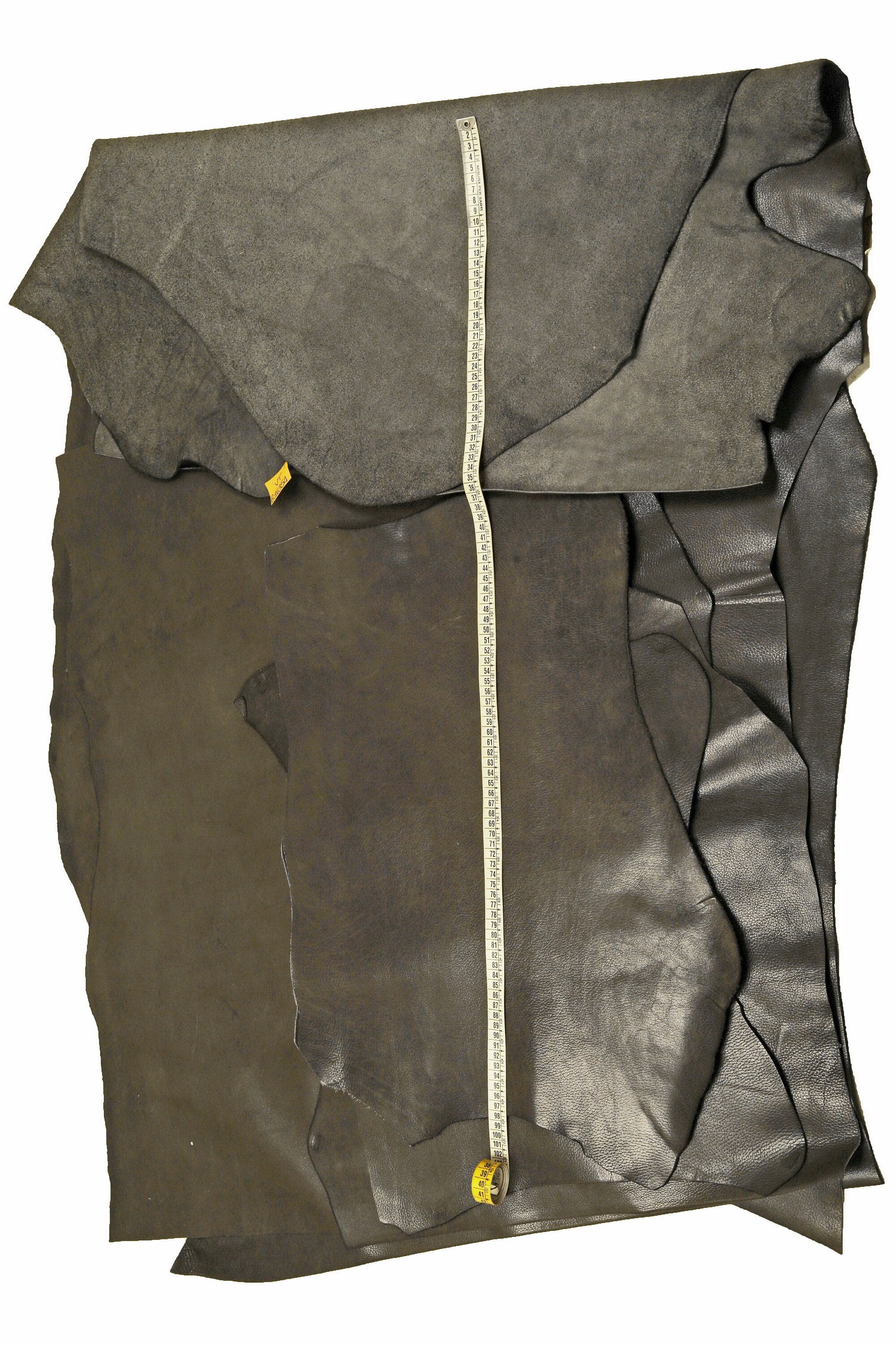 Vintage gray grained calf leather hide, soft cowhide skin with slight gloss 1.3–1.4 mm B16354-VT La Garzarara