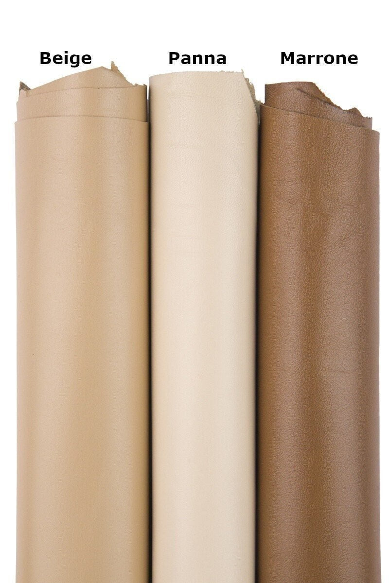 Supple quality hazelnut lambskin leather hide – natural tobacco, smooth sot nappa sheep skin 0.8-1.0 mm B16472-TU La Garzarara