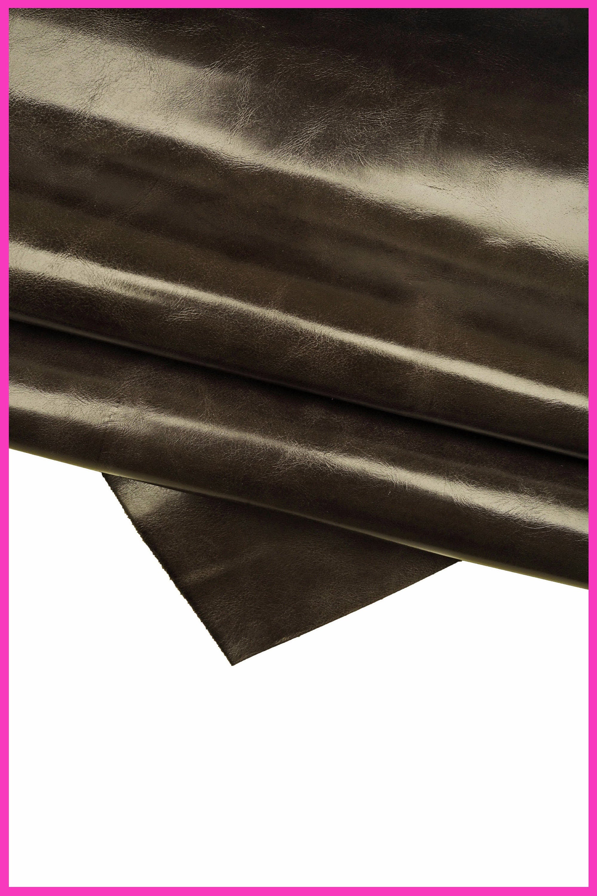 Gray pull up calf leather skin, soft glossy cowhide hide with light dark tone variation 0.7–1.0 mm B16372-VT La Garzarara