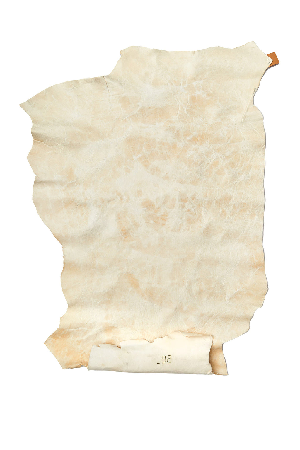White milk distressed leather skin, pull up wrinkled glittered sheepskin, vintage cream soft skin 0.7 - 0.9 mm B16509-VT La Garzarara