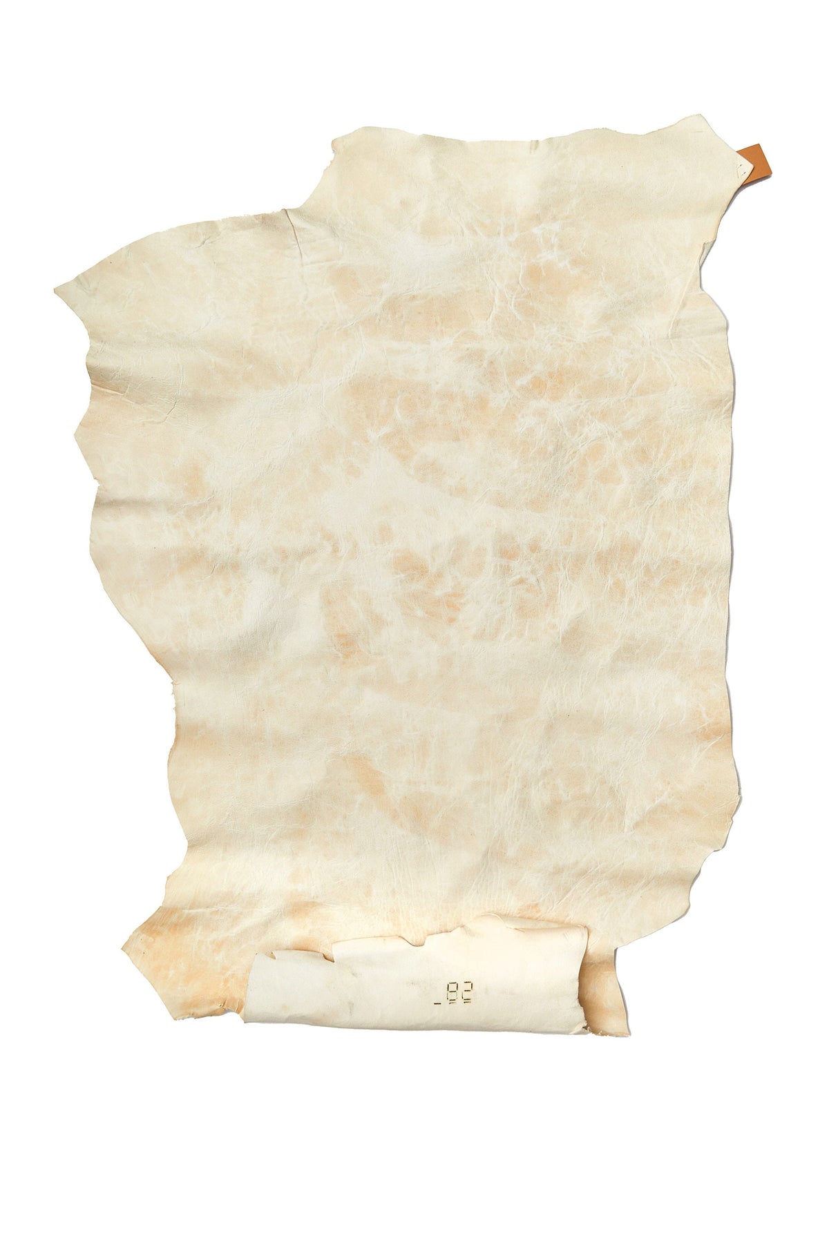 White milk distressed leather skin, pull up wrinkled glittered sheepskin, vintage cream soft skin 0.7 - 0.9 mm B16509-VT La Garzarara