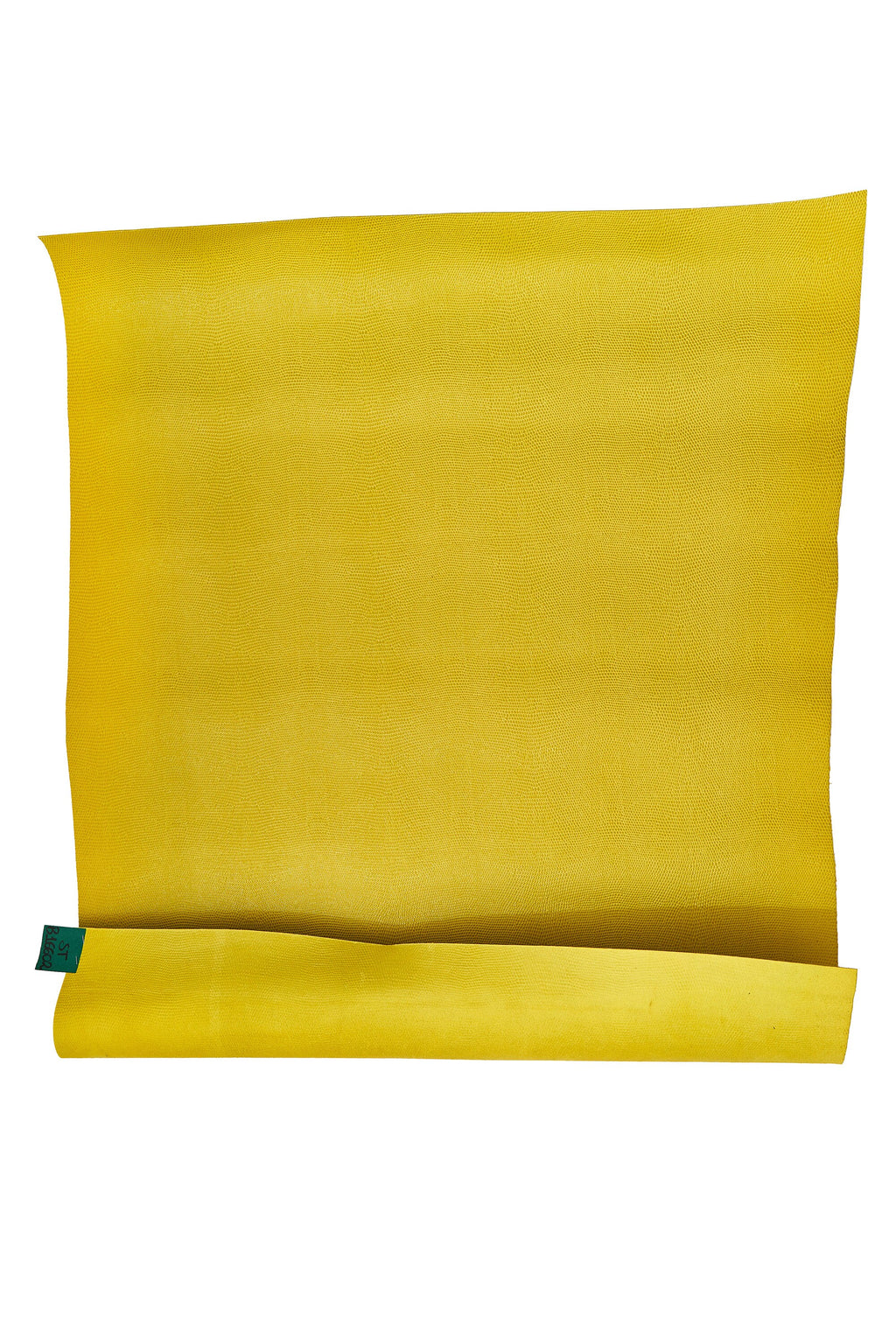 YELLOW embossed LIZARD leather hide, glossy reptile printed cowhide, classic tejus slightly stiff calfskin B16602-ST La Garzarara
