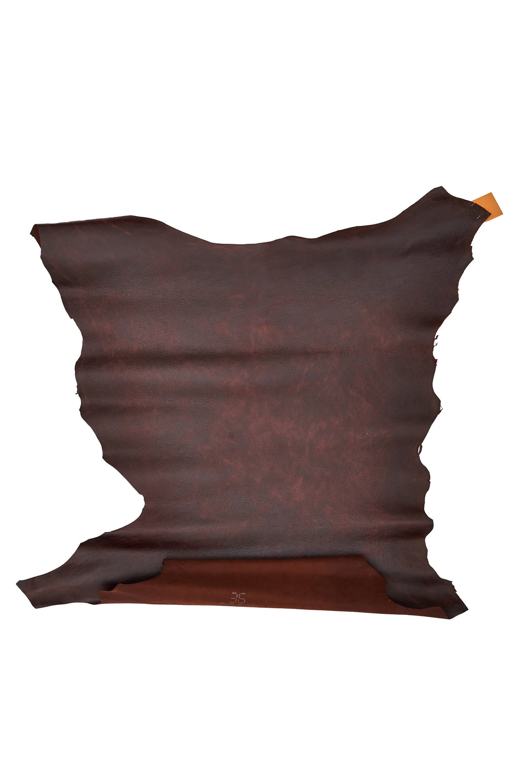 Soft vintage brown pull up goatskin hide, supple leather skin with light color shift effect B16508-VT La Garzarara