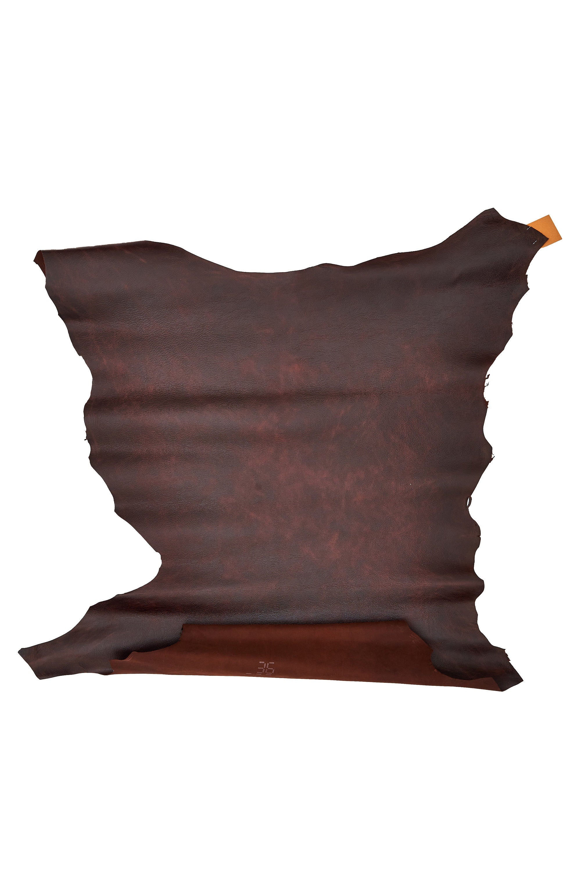 Soft vintage brown pull up goatskin hide, supple leather skin with light color shift effect B16508-VT La Garzarara