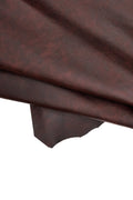Soft vintage brown pull up goatskin hide, supple leather skin with light color shift effect B16508-VT La Garzarara