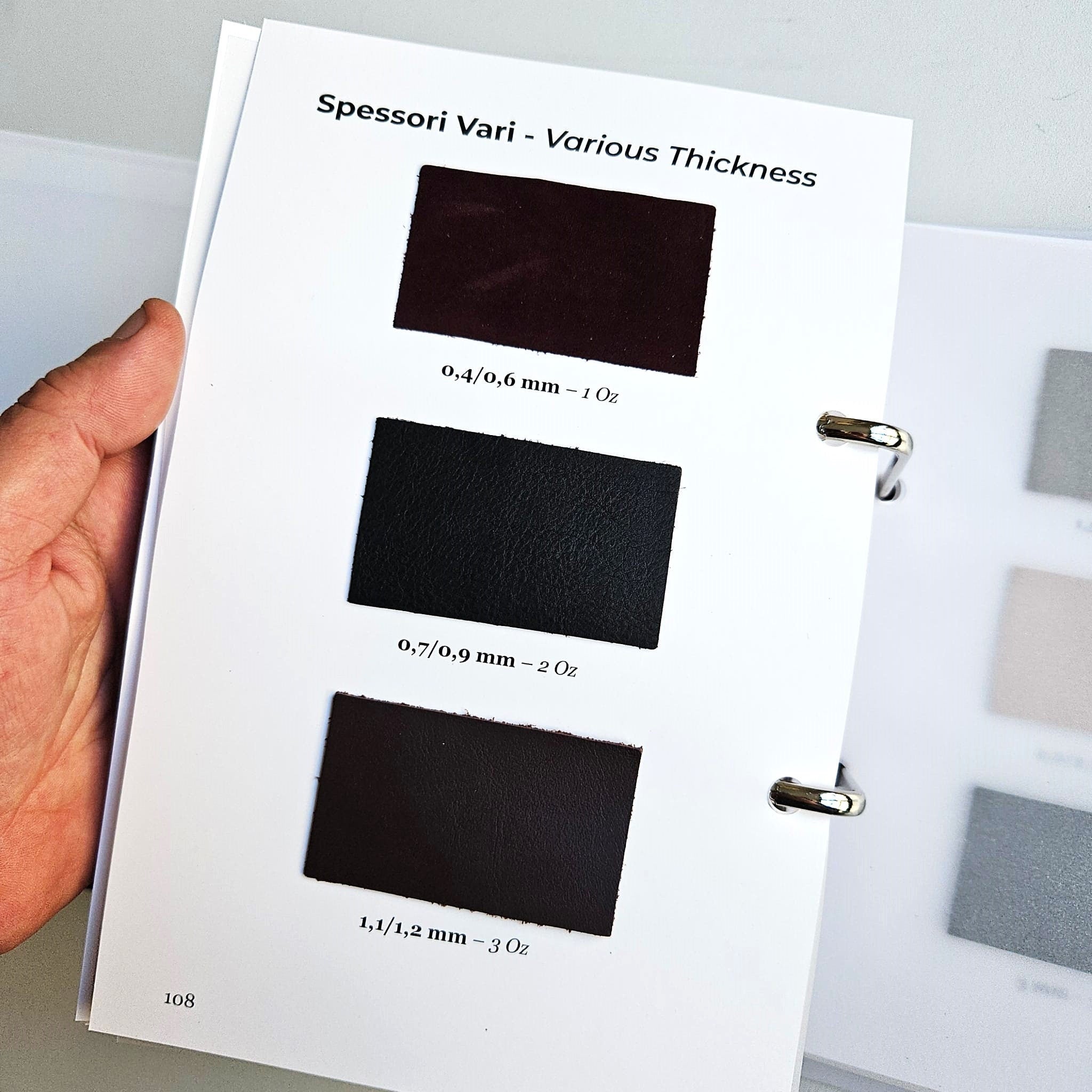 Tactile Leather Book, Real Leather Samples and Leather Guide, Italian English Book for Leathercraft -ENGLISH LANGUAGE-!