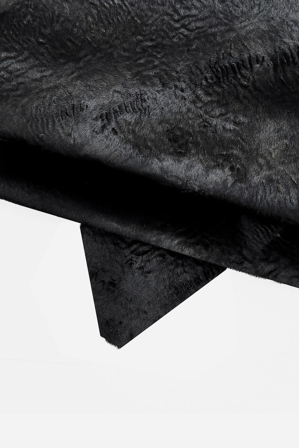 Printed BLACK hair on hides, 4 pony black leather skin camouflage effect, smooth matte leather hide. bundles of 4 skins B16616-CV