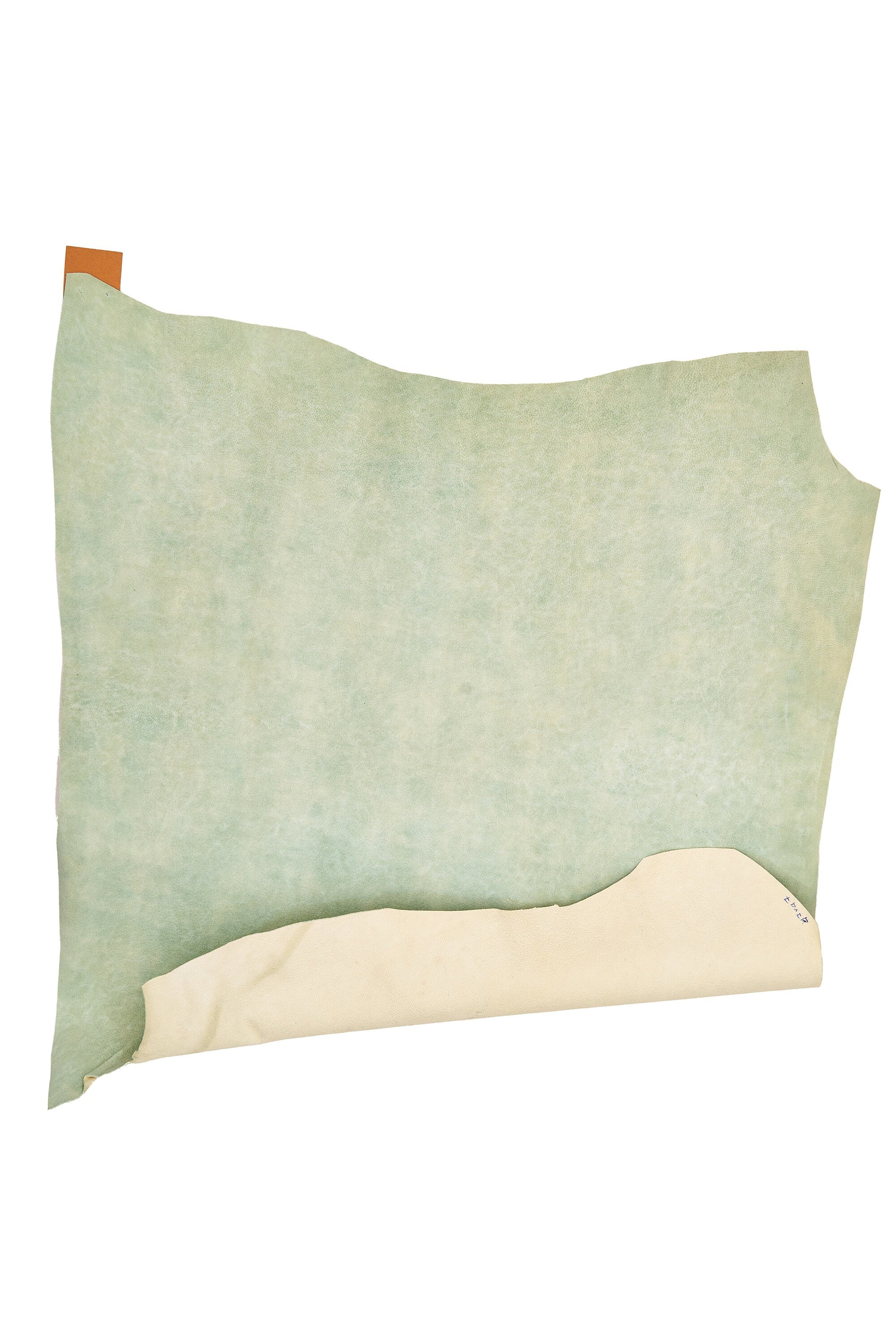 Pastel green tie dye suede goatskin hide, soft leather skin with blended color shading 1.0–1.2 mm B16521-VT La Garzarara