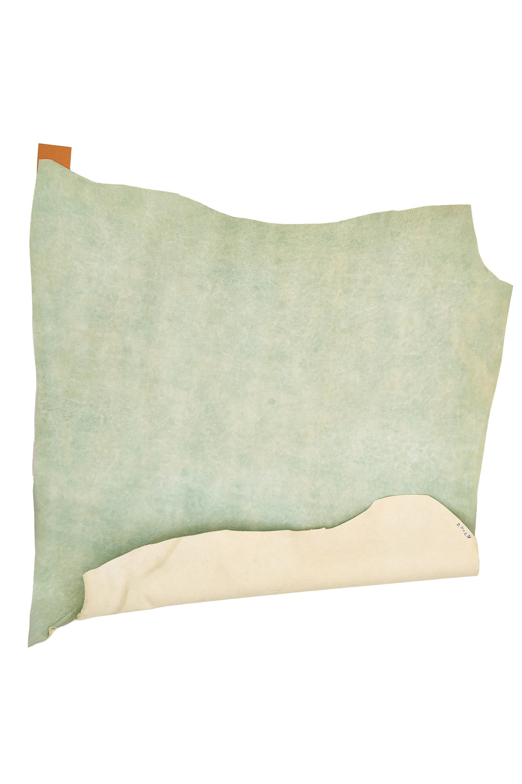Pastel green tie dye suede goatskin hide, soft leather skin with blended color shading 1.0–1.2 mm B16521-VT La Garzarara