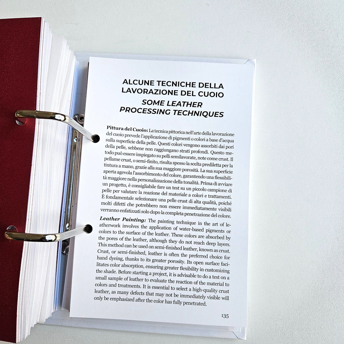 Tactile Leather Book, Real Leather Samples and Leather Guide, Italian English Book for Leathercraft -ENGLISH LANGUAGE-!