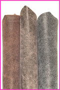 Antiqued leather hide distressed look, vintage effect crackled leather skin, rustic suede leather for bags belts B16126-ST La Garzarara