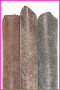Antiqued leather hide distressed look, vintage effect crackled leather skin, rustic suede leather for bags belts B16126-ST La Garzarara