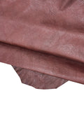 Glossy Distressed burgundy goatskin leather, soft vintege look leather skin for bags and accessories 0.8–1.0 mm B16510-VT La Garzarara