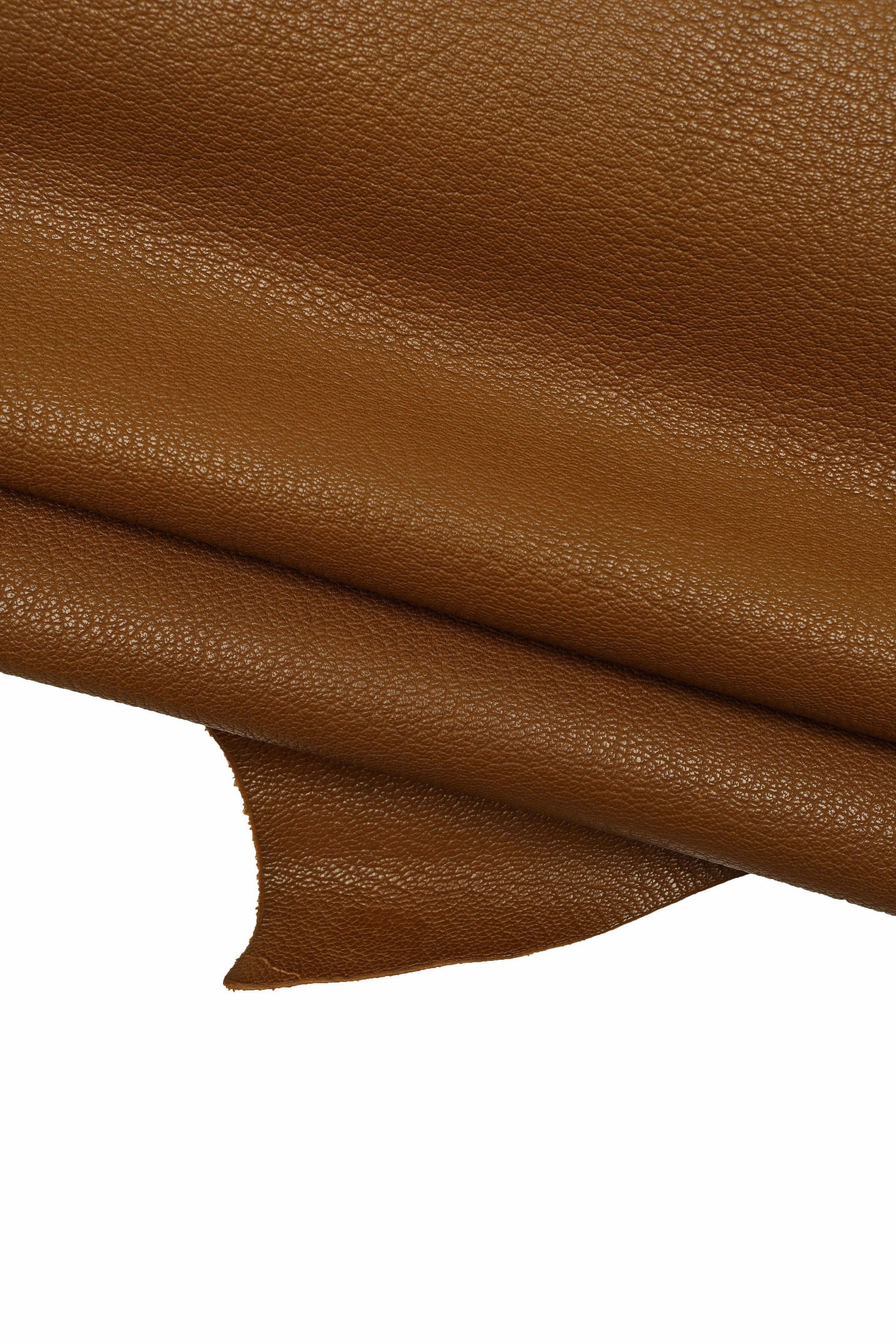 Soft dark brown grained goatskin leather SKIN hide, glossy fine grain goat leather for bags and accessories, B15766-TU La Garzarara