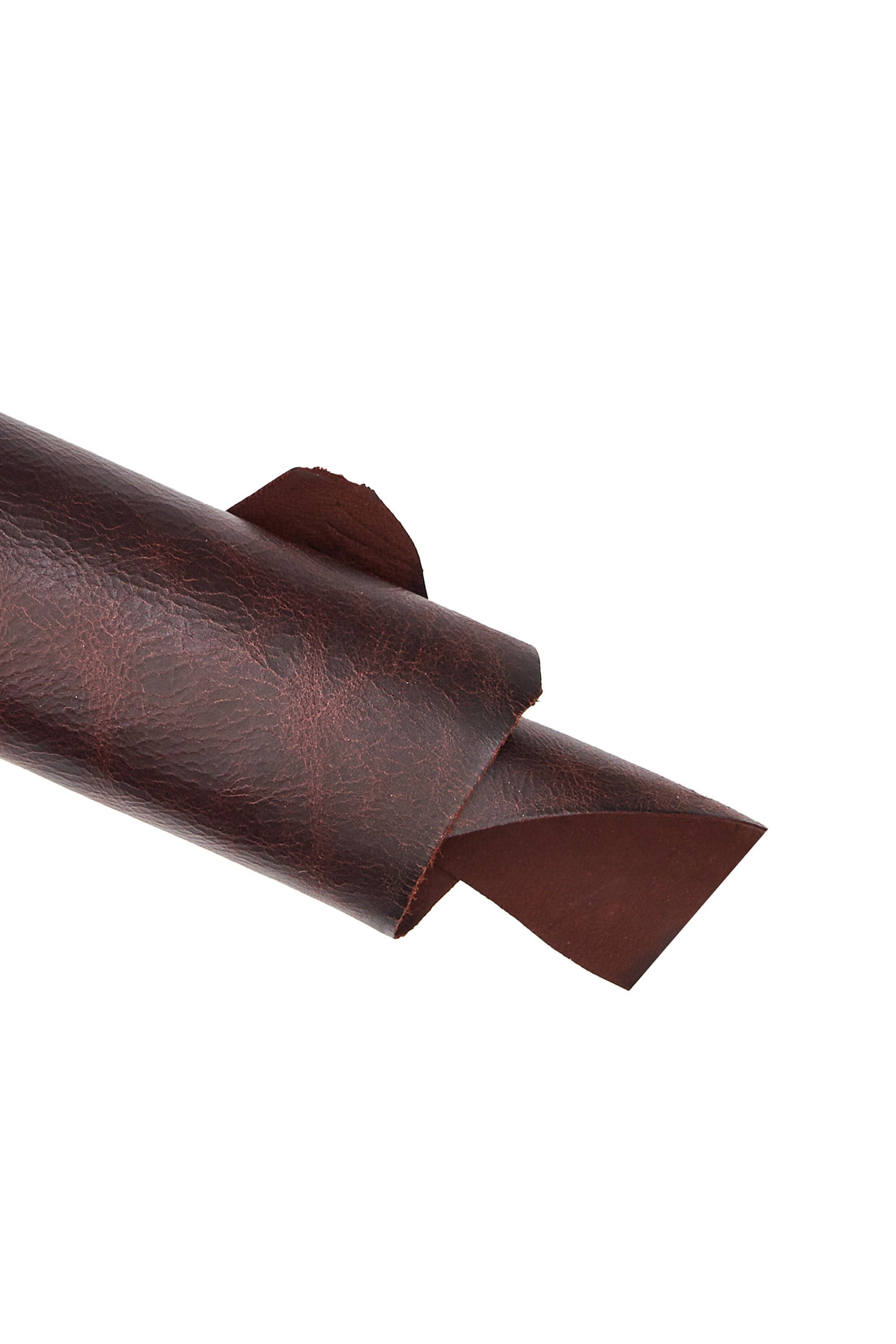 Soft vintage brown pull up goatskin hide, supple leather skin with light color shift effect B16508-VT La Garzarara