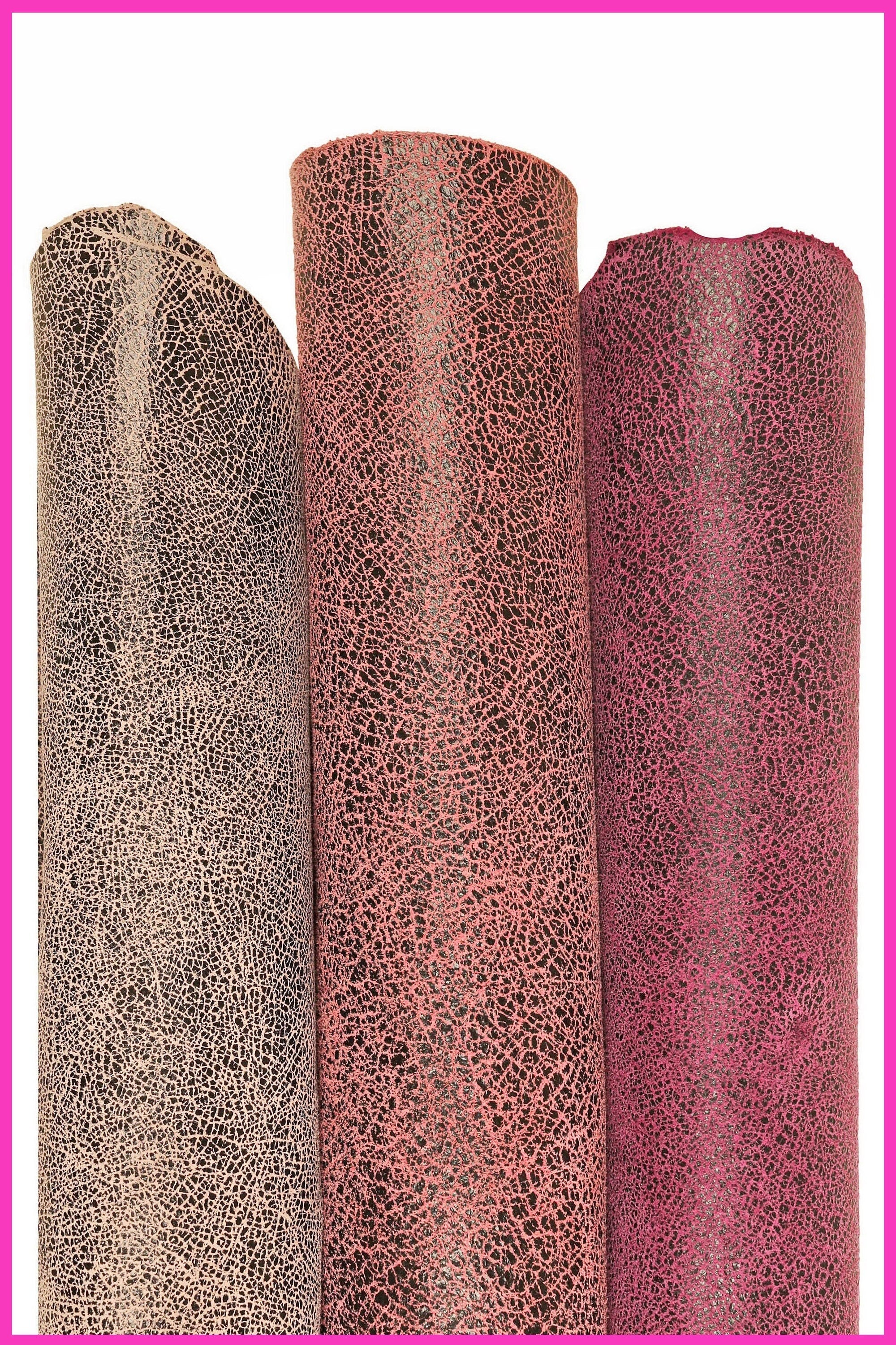 Crackle leather hide distressed texture, vintage effect leather skin for bags and accessories B16121-ST La Garzarara