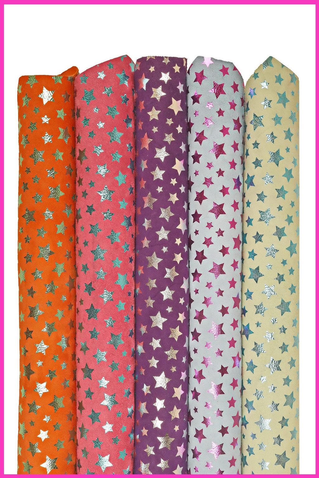 STAR textured suede skins, metallic printed leather skin, soft metallic pattern on hide, 5 colors available B15913-MT(ST)