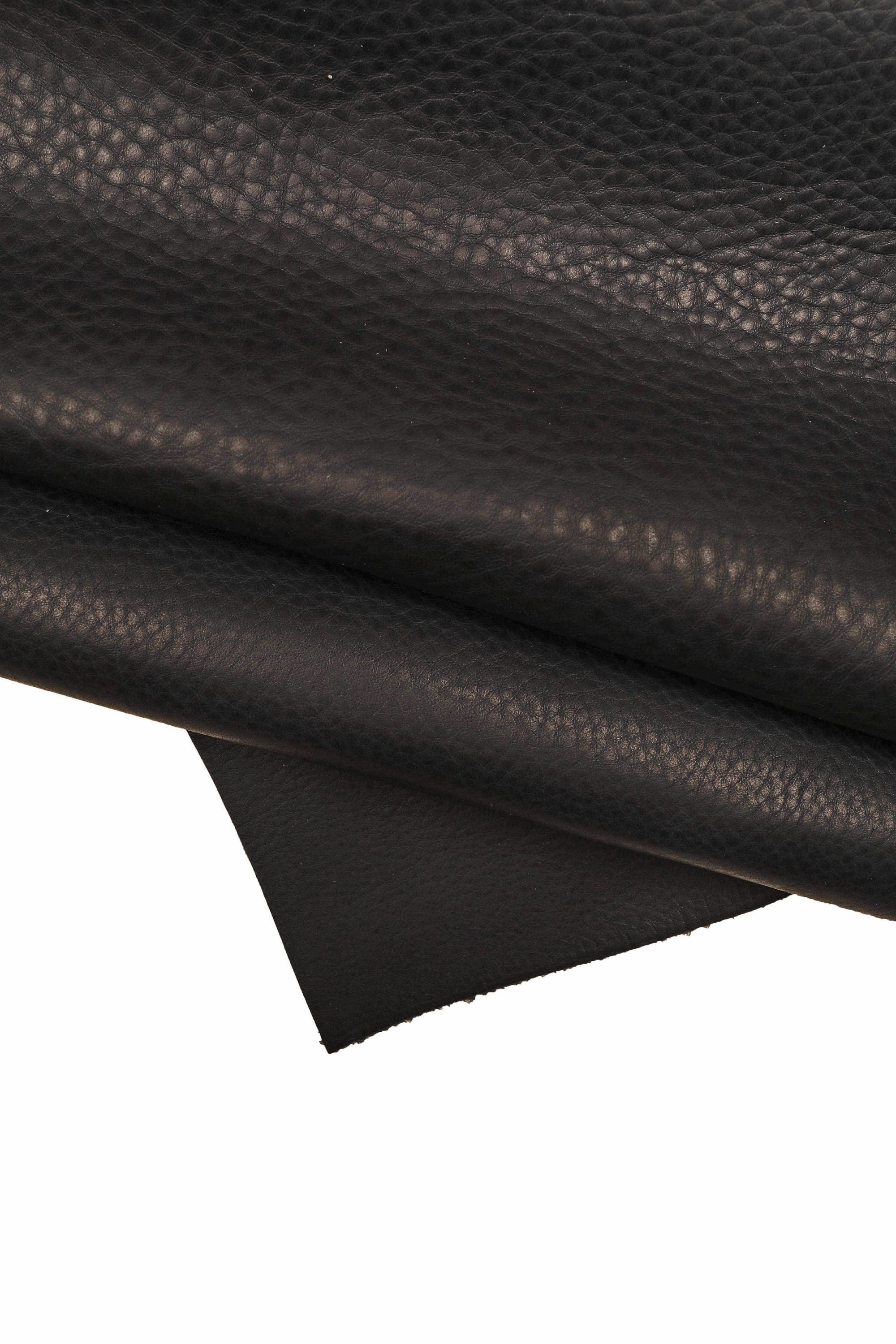 Soft thick Blue cow leather hide, smooth semi gloss leather skin for bags and accessories, soft grain veg leather B16384-VT La Garzarara