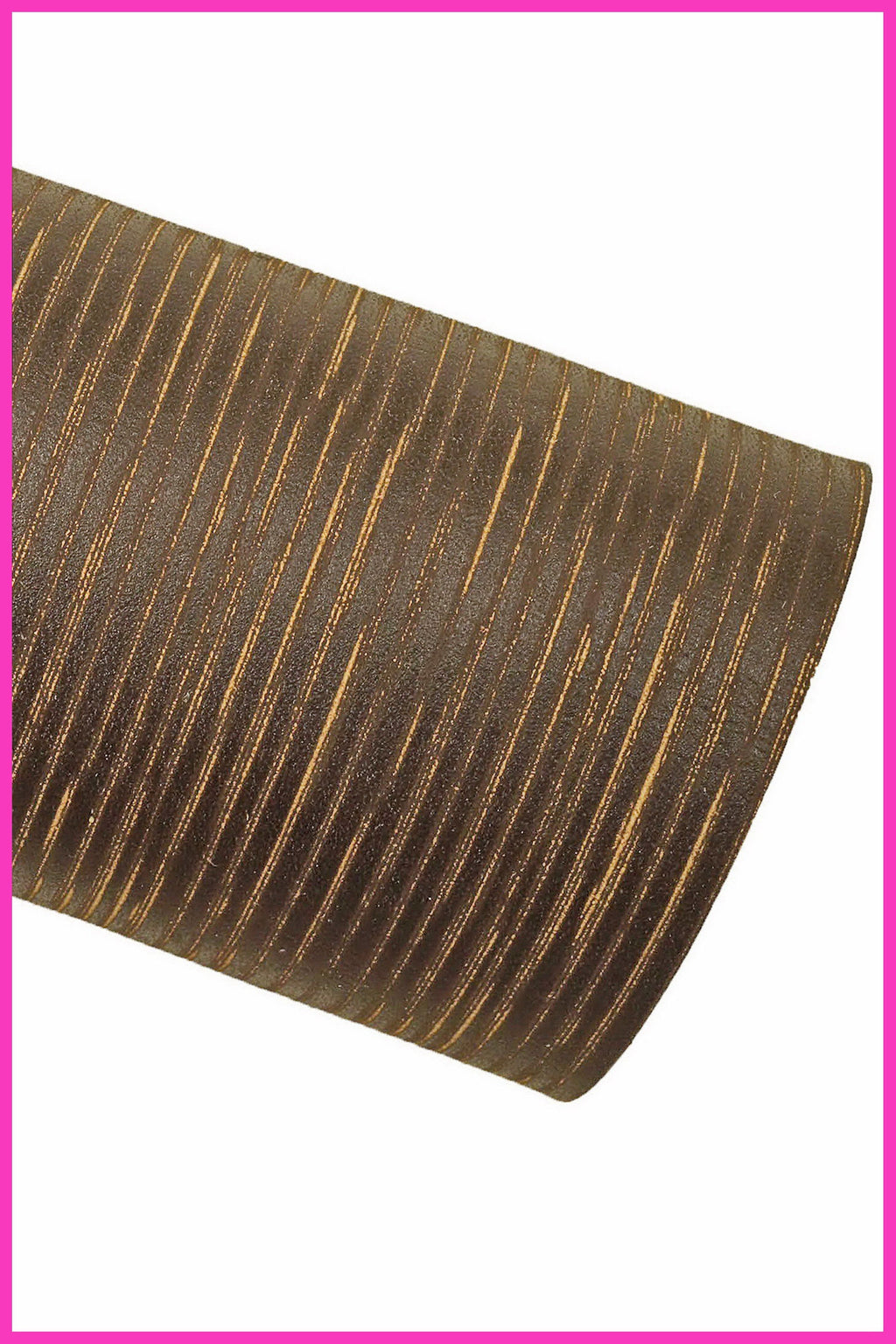 Striped Brown Vintage Leather Hide Stiff Semi-Glossy Laser Engraved Calfskin for DIY Crafting Bags Upholstery B15518-VT La Garzarara