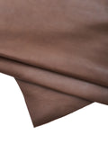 Premium cow leather hide, grey brown classic natural calfskin, mud cowhide quite glossy 1.3 - 1.5 mm B16501-TU La Garzarara