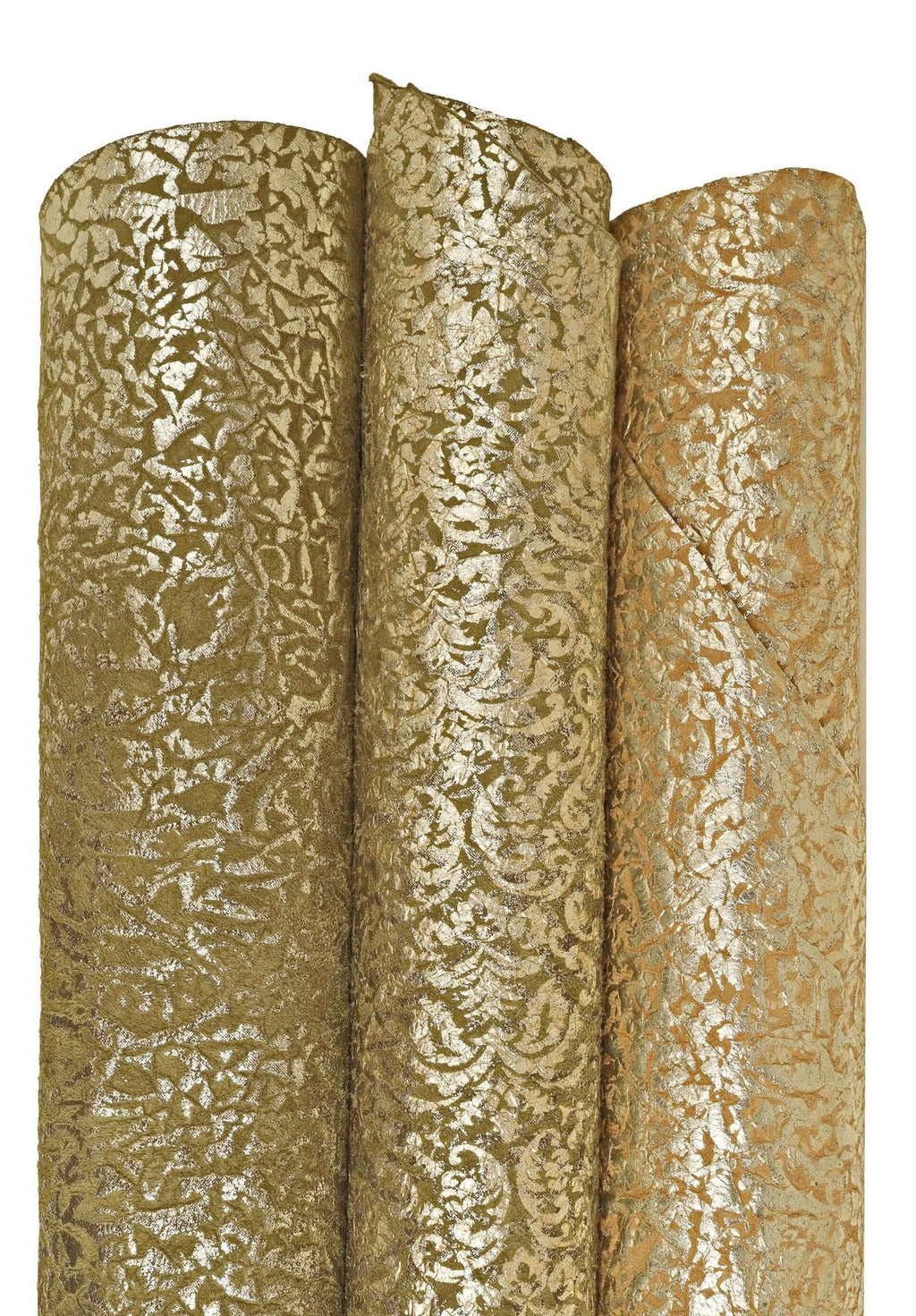 Raised print goatskin leather, green beige metallic stamped skin, bright embossed nubuck goat B15999-MT(ST) La Garzarara