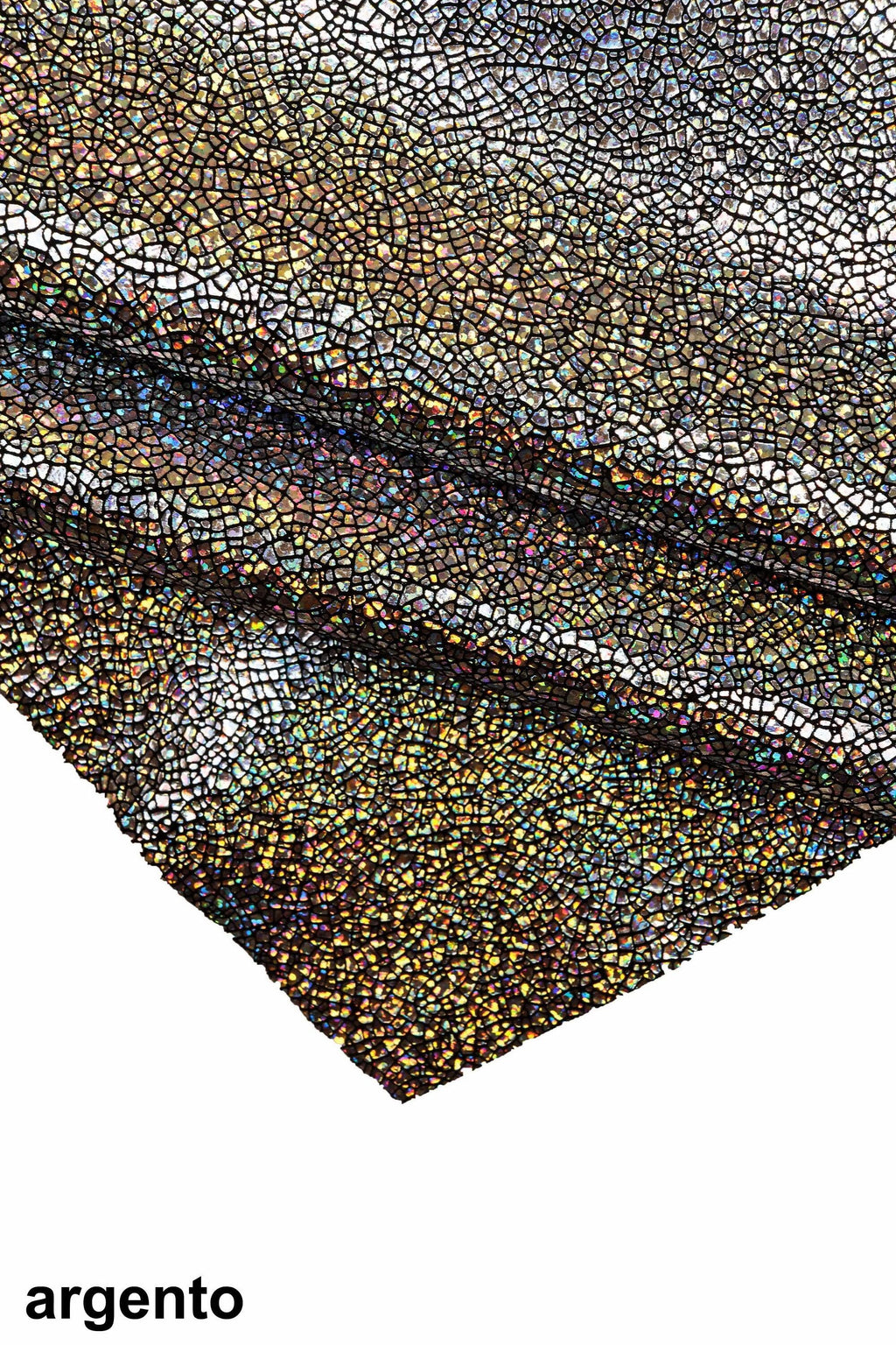 IRIDESCENT metallic leather hide, CRAKLE printed goatskin, super soft shiny calfskin, various thicknesses B19477-MT(st) La Garzarara