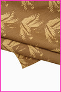 BROWN BEIGE sporty leather hide, vintage printed cowhide, matt calfskin, medium softness B15175-ST La Garzarara