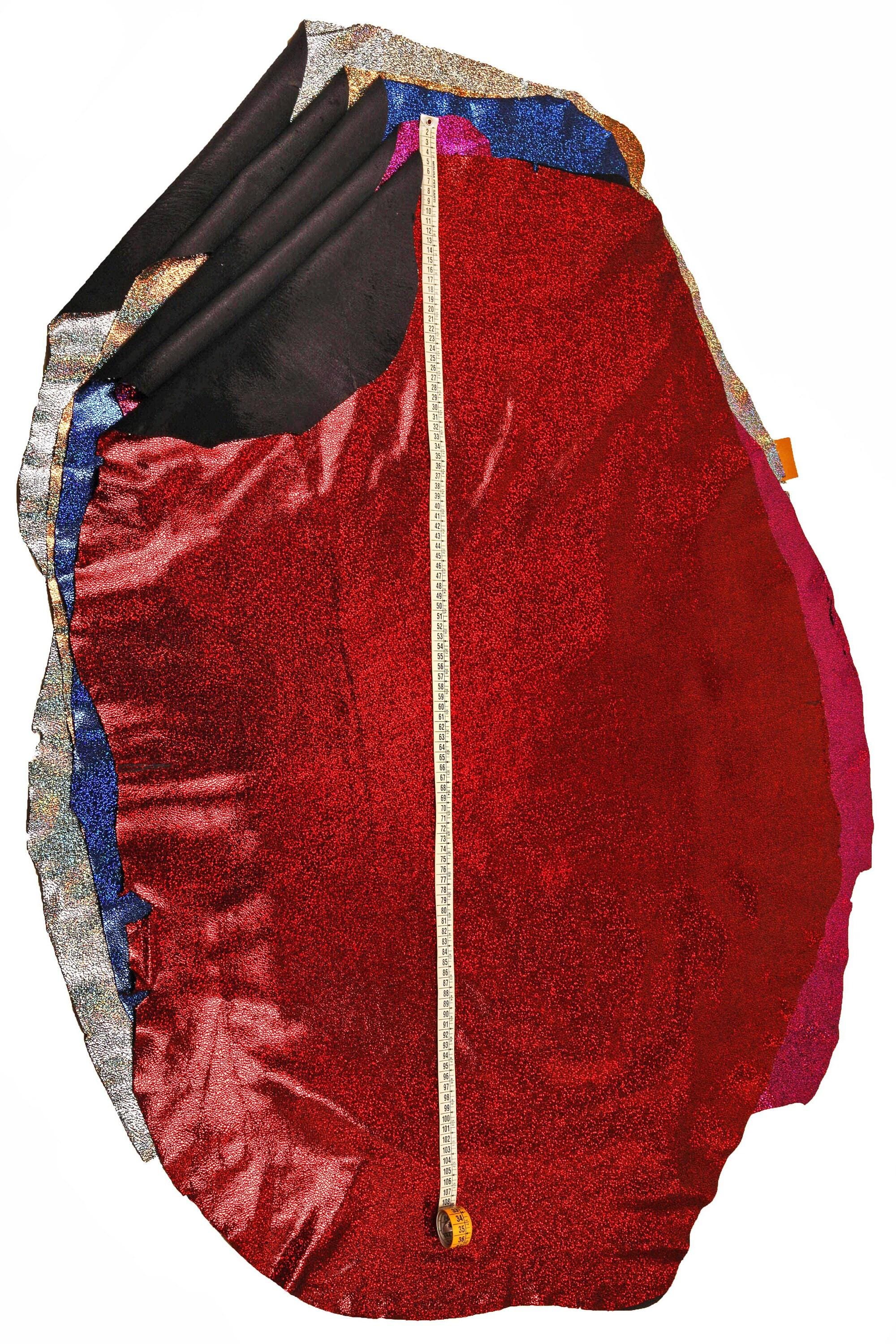 IRIDESCENT metallic leather hide, CRAKLE printed goatskin, super soft shiny calfskin, various thicknesses B19477-MT(st) La Garzarara