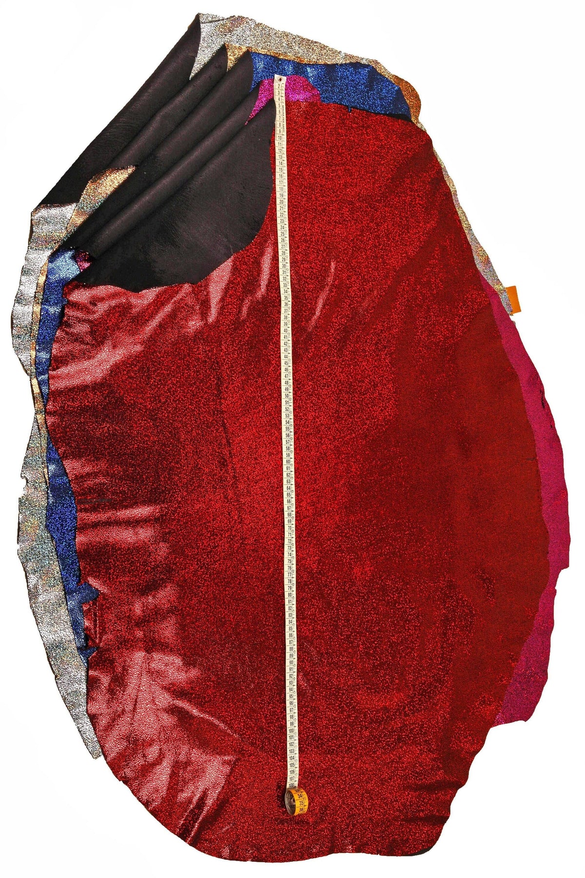 IRIDESCENT metallic leather hide, CRAKLE printed goatskin, super soft shiny calfskin, various thicknesses B19477-MT(st) La Garzarara