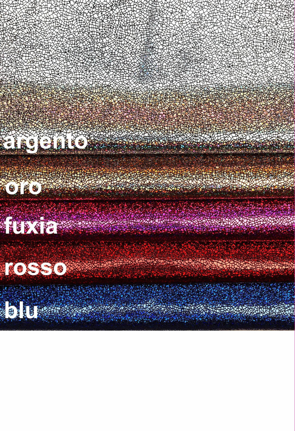 IRIDESCENT metallic leather hide, CRAKLE printed goatskin, super soft shiny calfskin, various thicknesses B19477-MT(st) La Garzarara