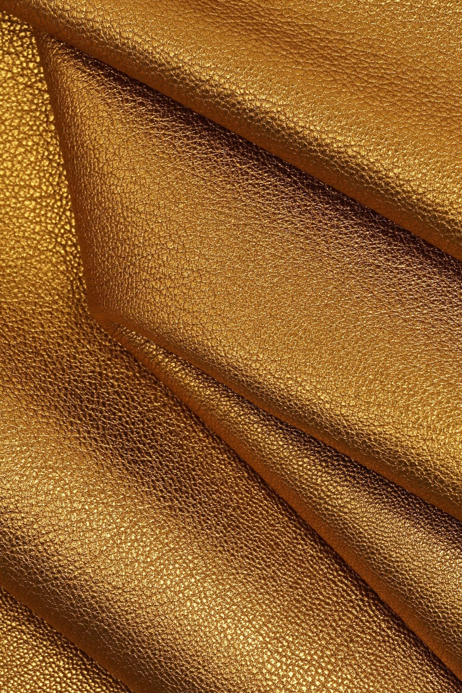 Bronze Metallic Leather Hide, Bronze Gold Nappa Leather, Soft Metallic Leather for Bags & Leathercraft, 0.7 - 0.9 mm B16898-MT La Garzarara