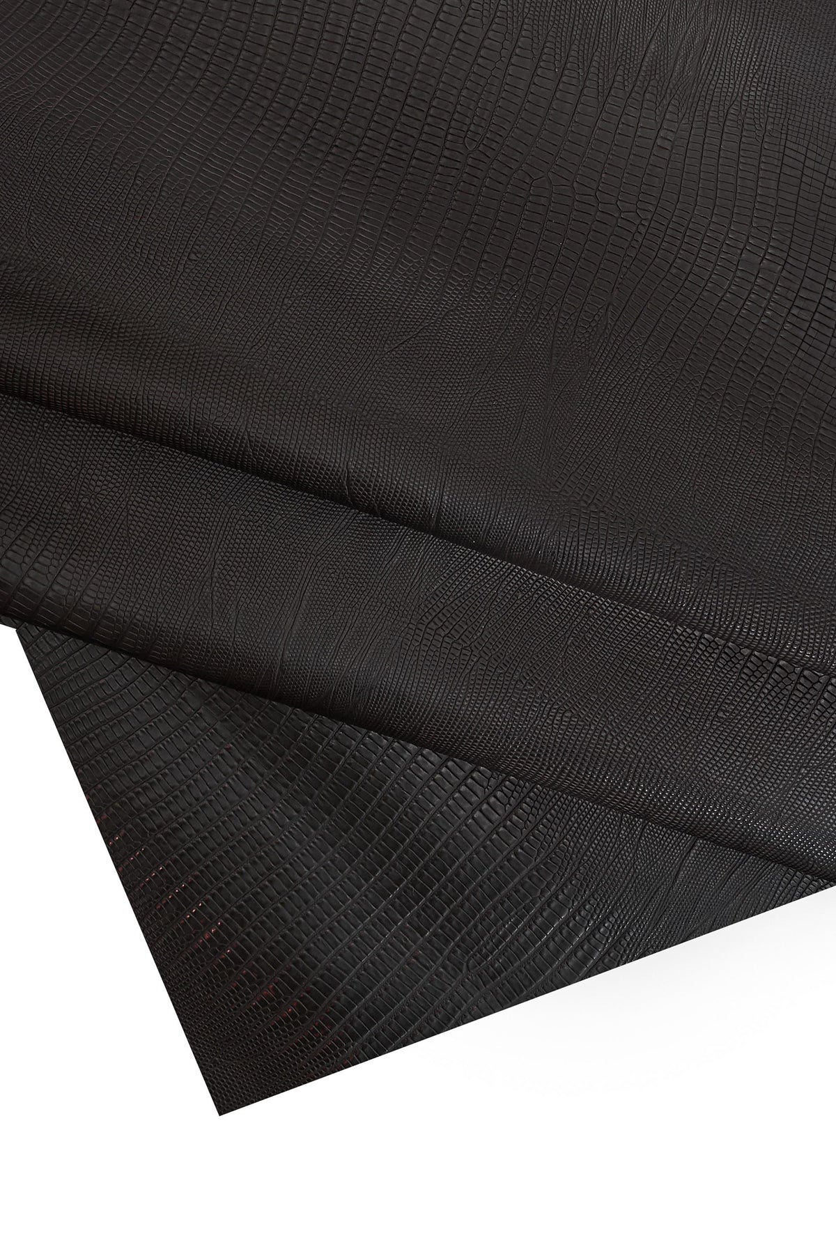 Dark brown LIZARD printed leather hide, tejus pattern on cowhide glossy lizard embossed calfskin B16787-ST La Garzarara
