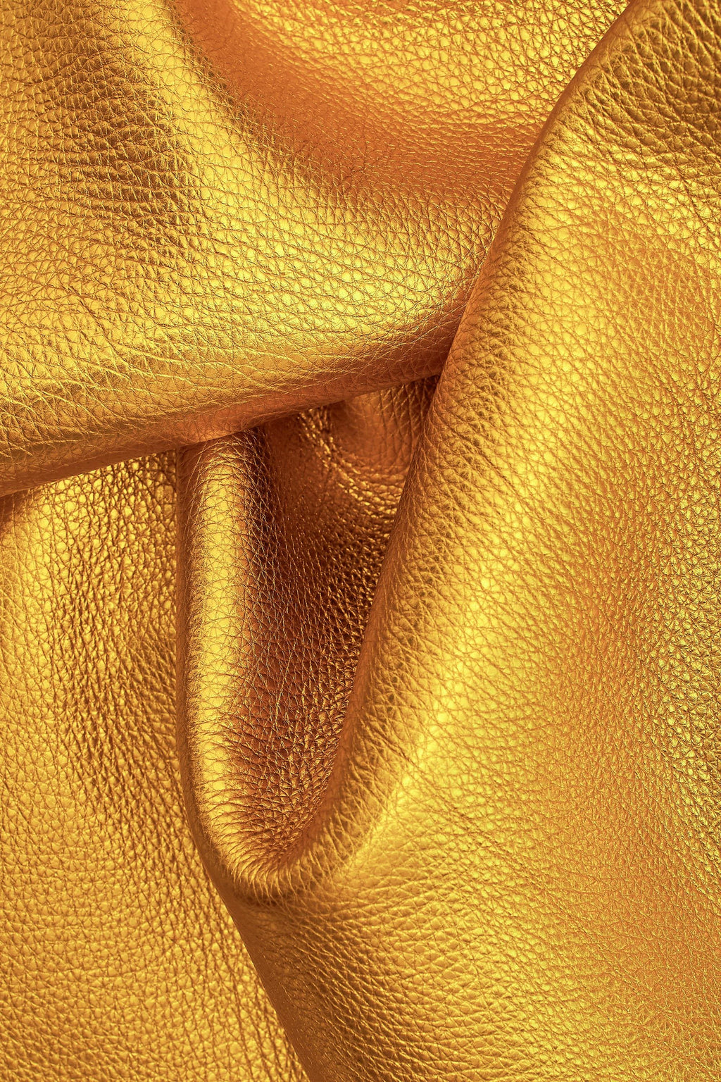 Gold yellow pebble GRAIN printed cowhide, metallic embossed leather skin, soft bright calfskin 1.8 - 2.0 mm B16739-MT La Garzarara