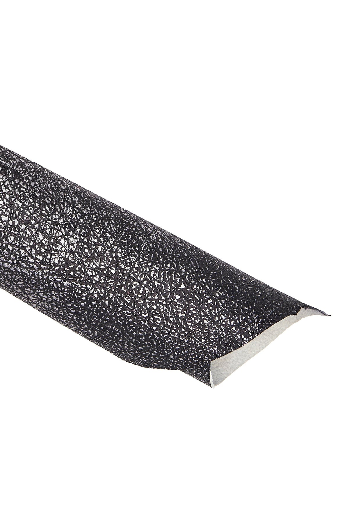 BLACK steelmetal leather skin, wrinkled goatskin, metallic aged distressed hide 0.9 - 1.0 mm B16542-MT(ST) La Garzarara