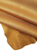 Bronze Metallic Leather Hide, Bronze Gold Nappa Leather, Soft Metallic Leather for Bags & Leathercraft, 0.7 - 0.9 mm B16898-MT La Garzarara
