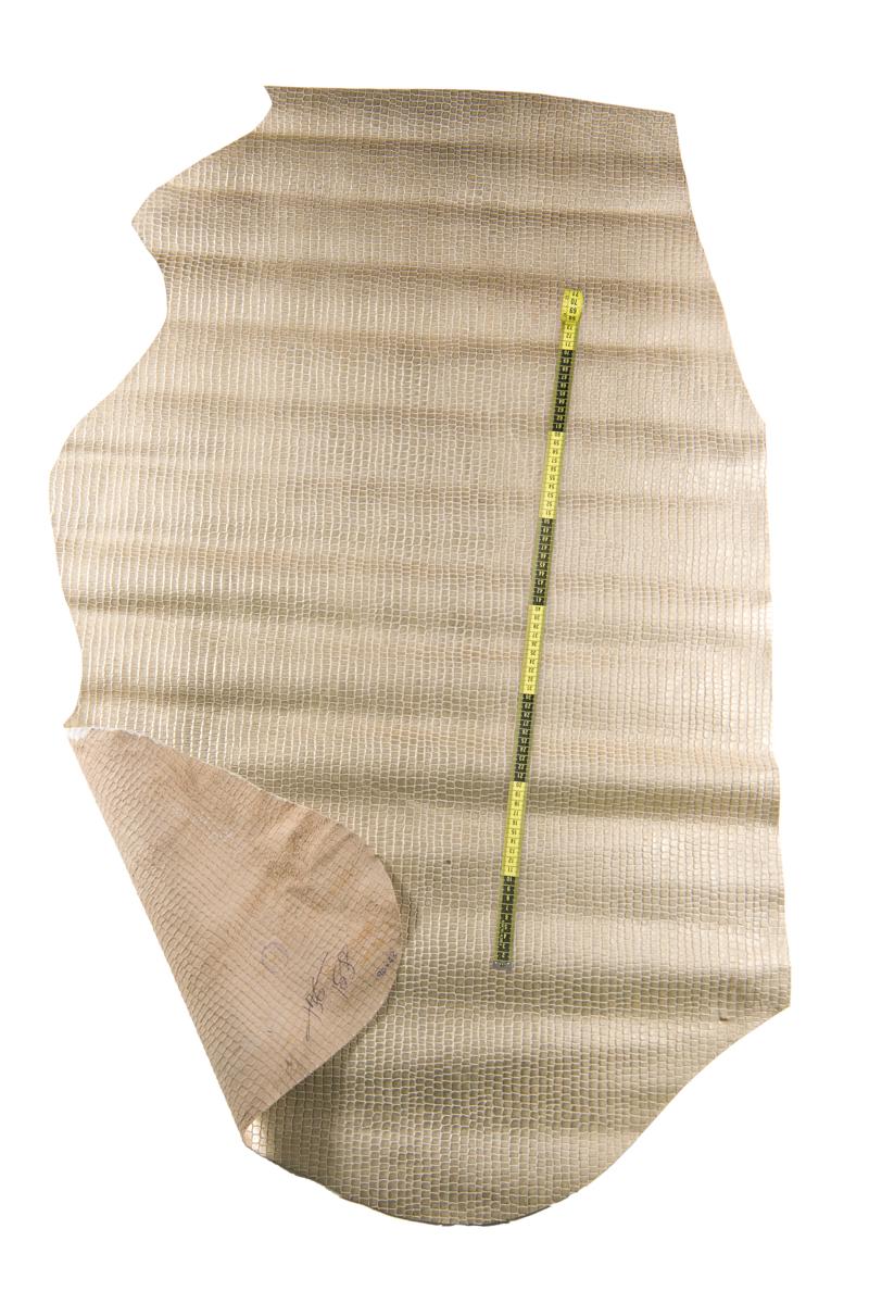 Sand Crocodile Embossed Leather, soft Italian Genuine Croc Hide, Luxury Croc Pattern Leather B16670-MT(st) La Garzarara