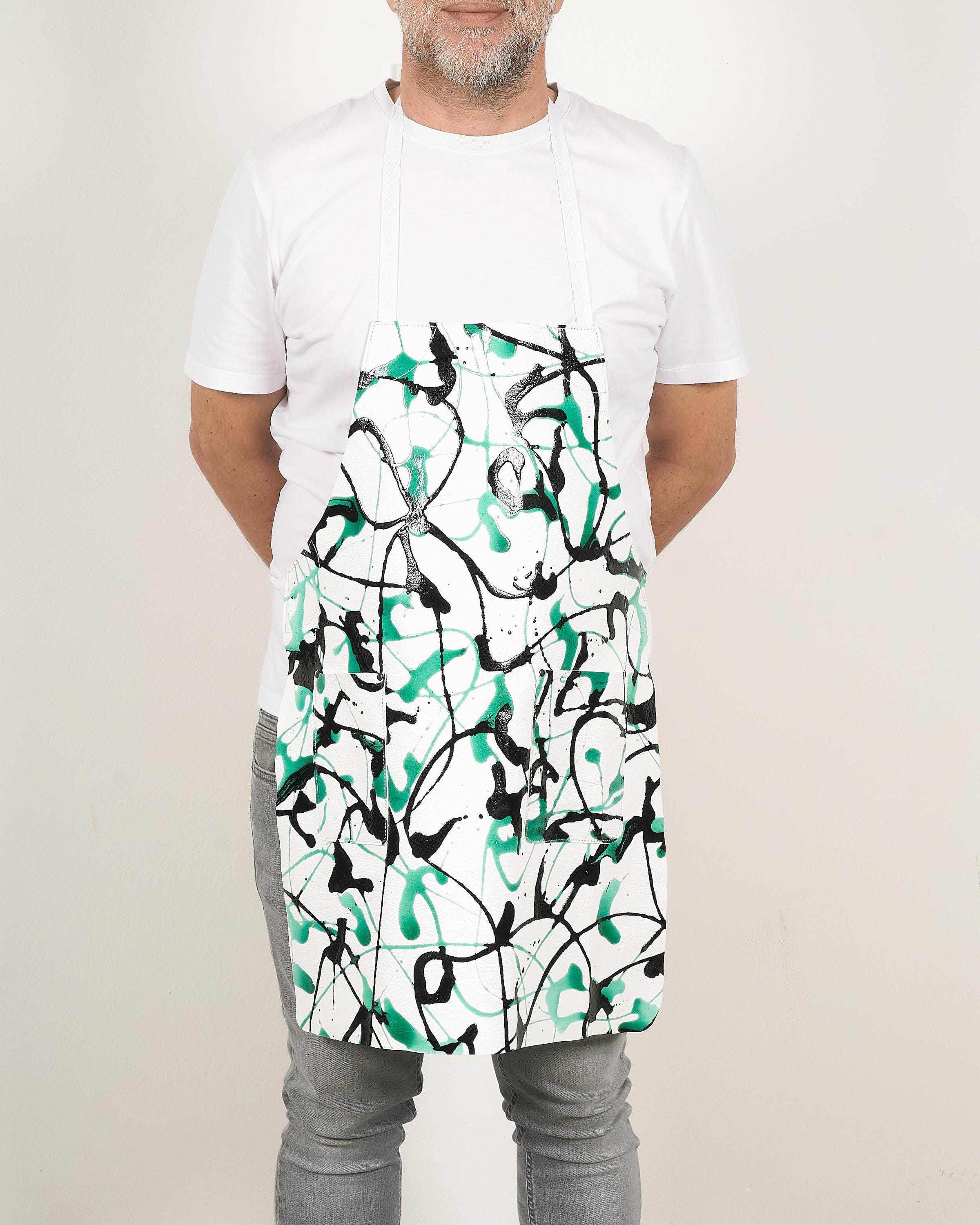 Artisan Leather Apron – Custom Hand-Painted Design, Timeless & Elegant!
