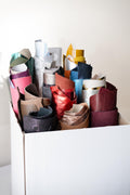 60 Italian Leather Pieces, Assorted Leather Scraps, Mixed Colors, Genuine Leather Offcuts, Random Selection For Leather Projects 60PZ