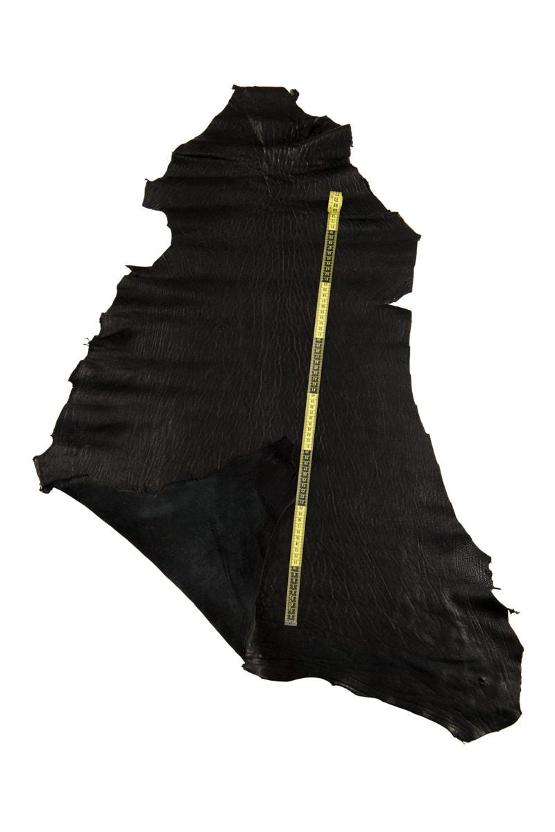 Black Washed Nappa leather skin, Grain textured lambskin, silky semi glossy skin 1.6 - 1.8 mm B16780-TB La Garzarara