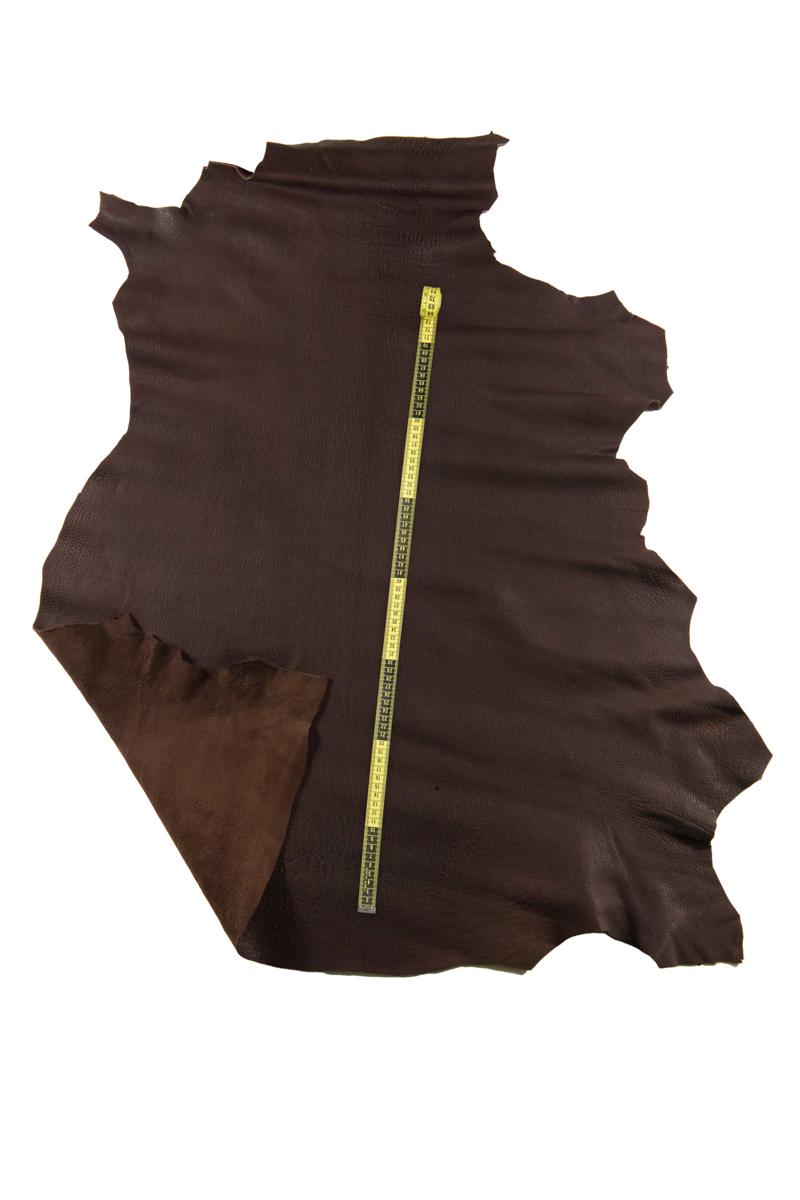 BROWN sporty leather skin, soft SILKY lambskin, semi glossy sheepskin 0.8 - 2.0 mm B16783-VT La Garzarara