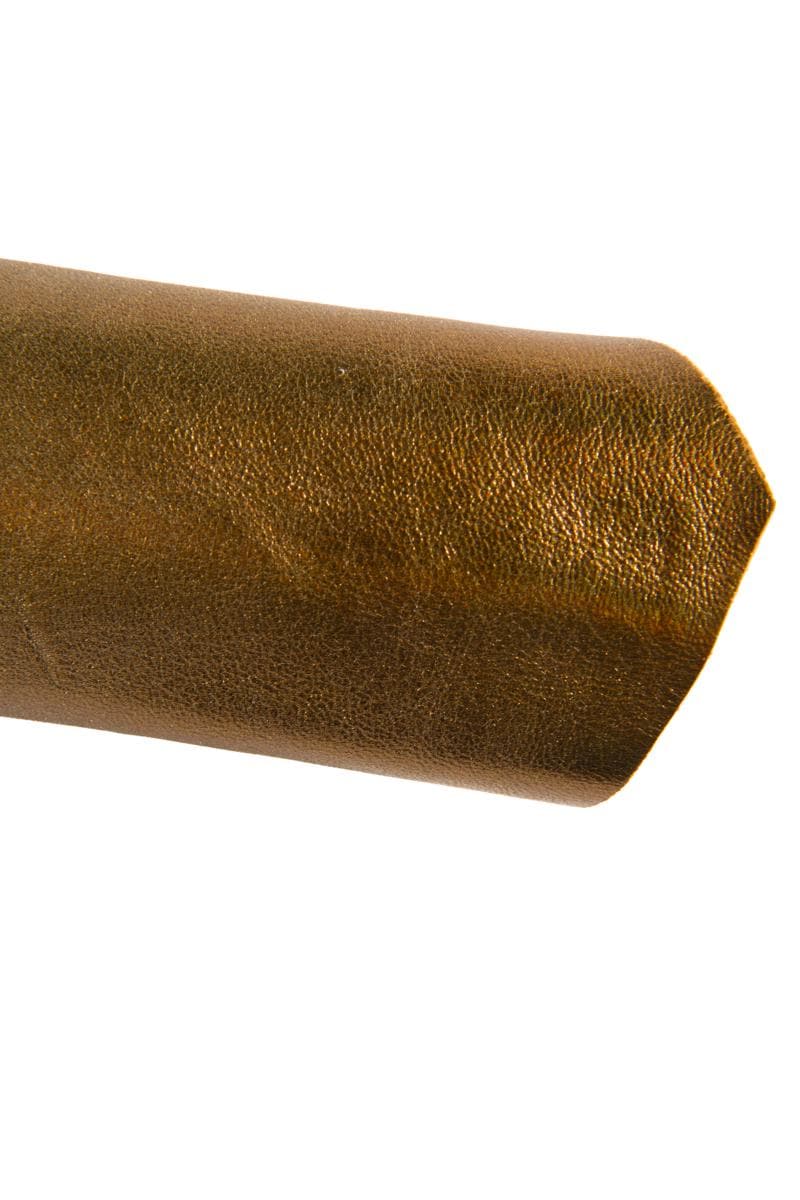 Rust metallic soft leather skin, brown sparkle lambskin, soft touch premium sheepskin, for hobbyists 0.7 -0.8 mm B16908-MT La Garzarara