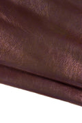 IRIDESCENT soft LEATHER skin, metallic wrinkled patent goatskin, glossy naplack hide, 0.9 -1.1 mm for elegant items B16840-MT La Garzarara