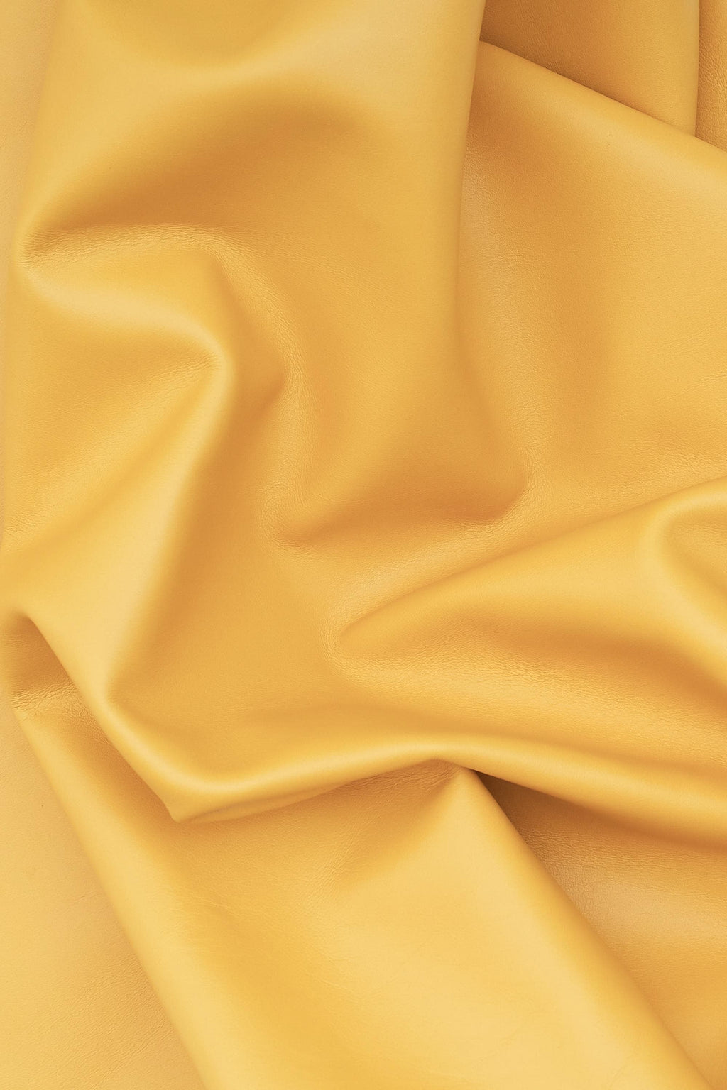 Golden Yellow Semi-Gloss Leather Hide – Soft Full Grain Cowhide, Smooth sunny Calfskin, 1.0-1.2 mm B16467-TU La Garzarara