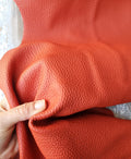 Whole pebbled grain calf leather hide, full size soft calfskin, cowhide for UPHOLSTERY furniture and bags B17208-TU La Garzarara