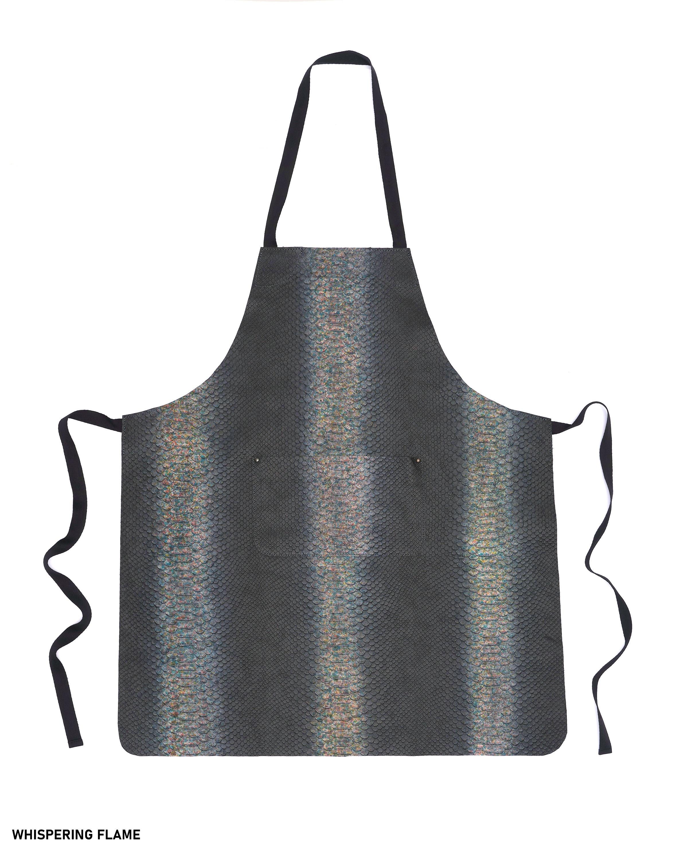 Handmade Leather Apron with Reptile Texture – Stylish, Durable & One-of-a-Kind