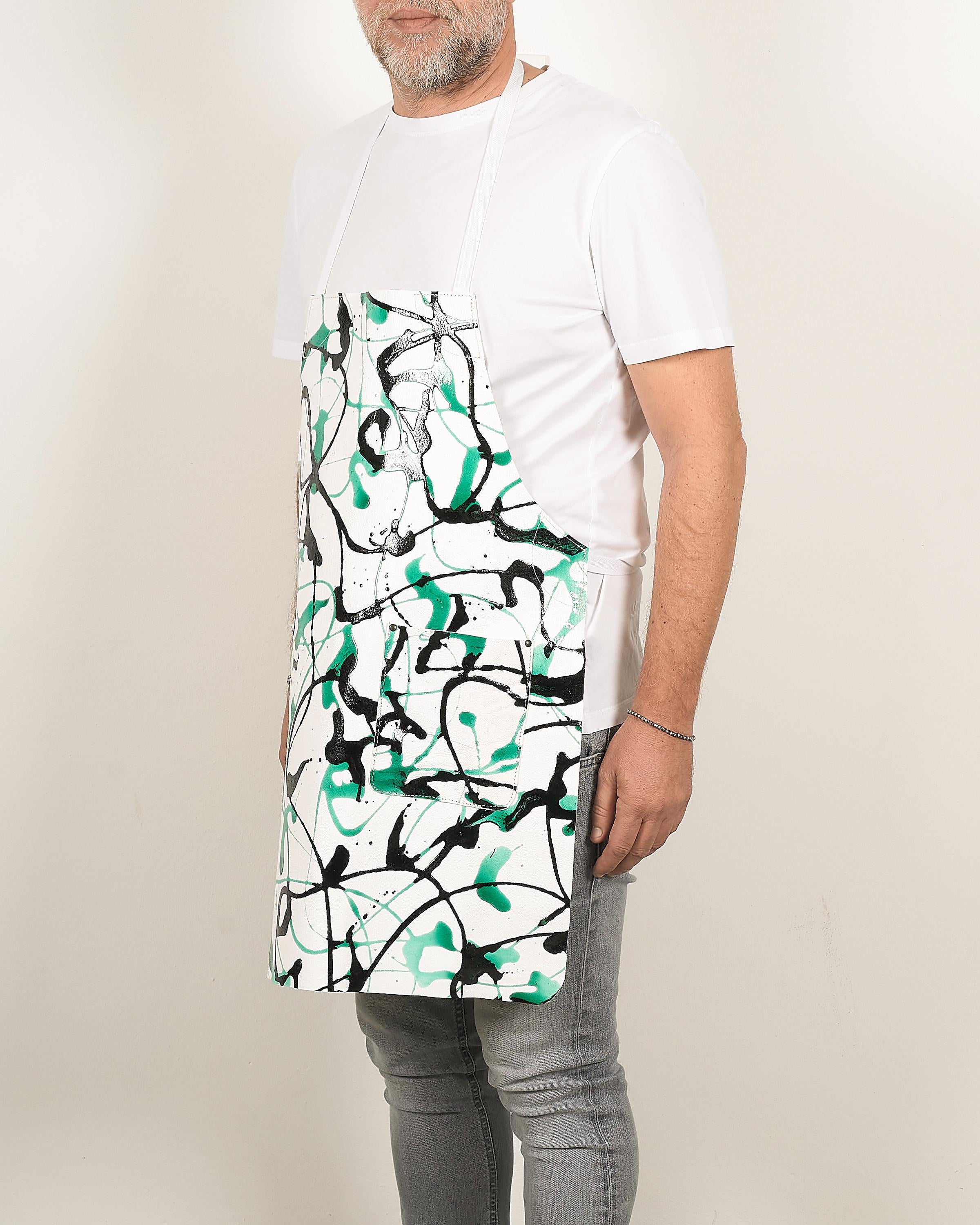Artisan Leather Apron – Custom Hand-Painted Design, Timeless & Elegant!