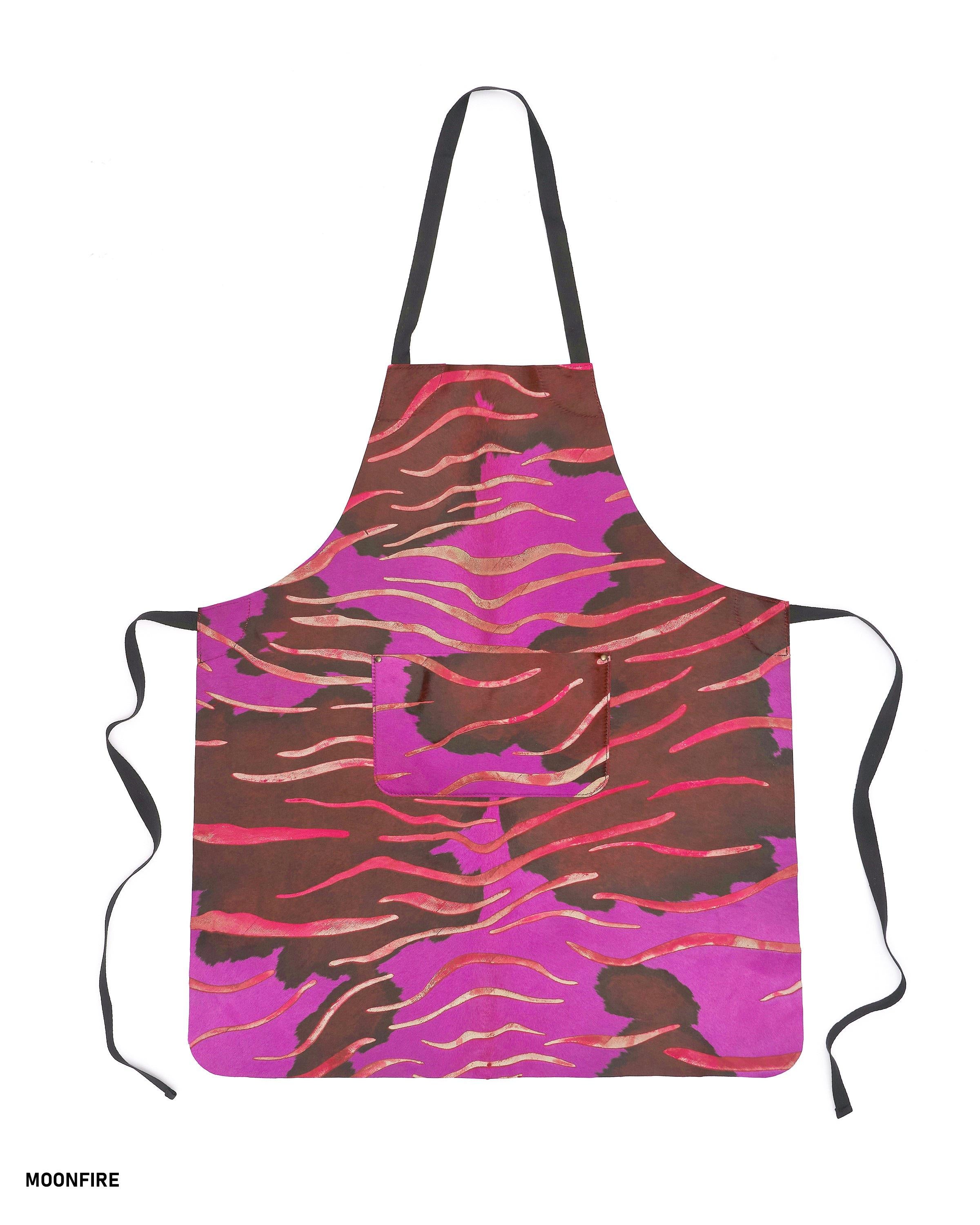 Personalized Leather Apron – Hair on leather Workwear for Chefs, Artists & Craftsmen