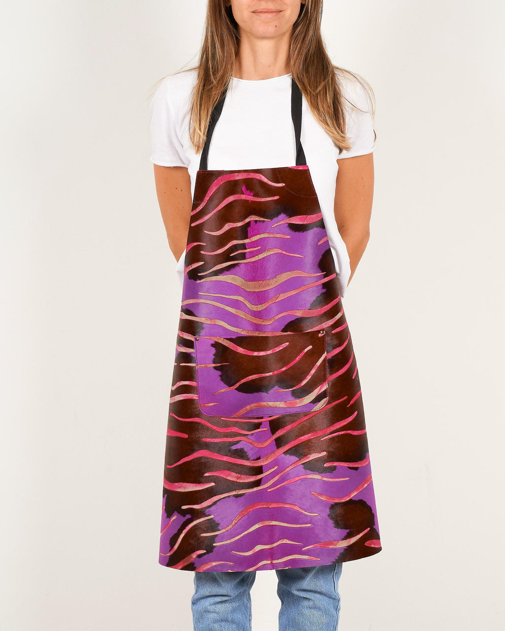Personalized Leather Apron – Hair on leather Workwear for Chefs, Artists & Craftsmen